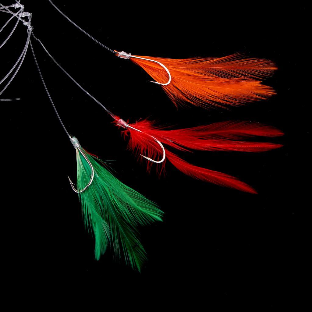 2-5pack Saltwater Sea Fishing Rigs High Carbon Steel Fishing String Hooks