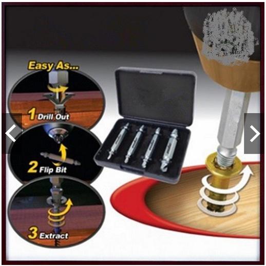 Bộ Tháo Ốc Vít 4 Đầu Vặn Không Lo Ốc Vít Toét Lỗ, Gãy Đầu