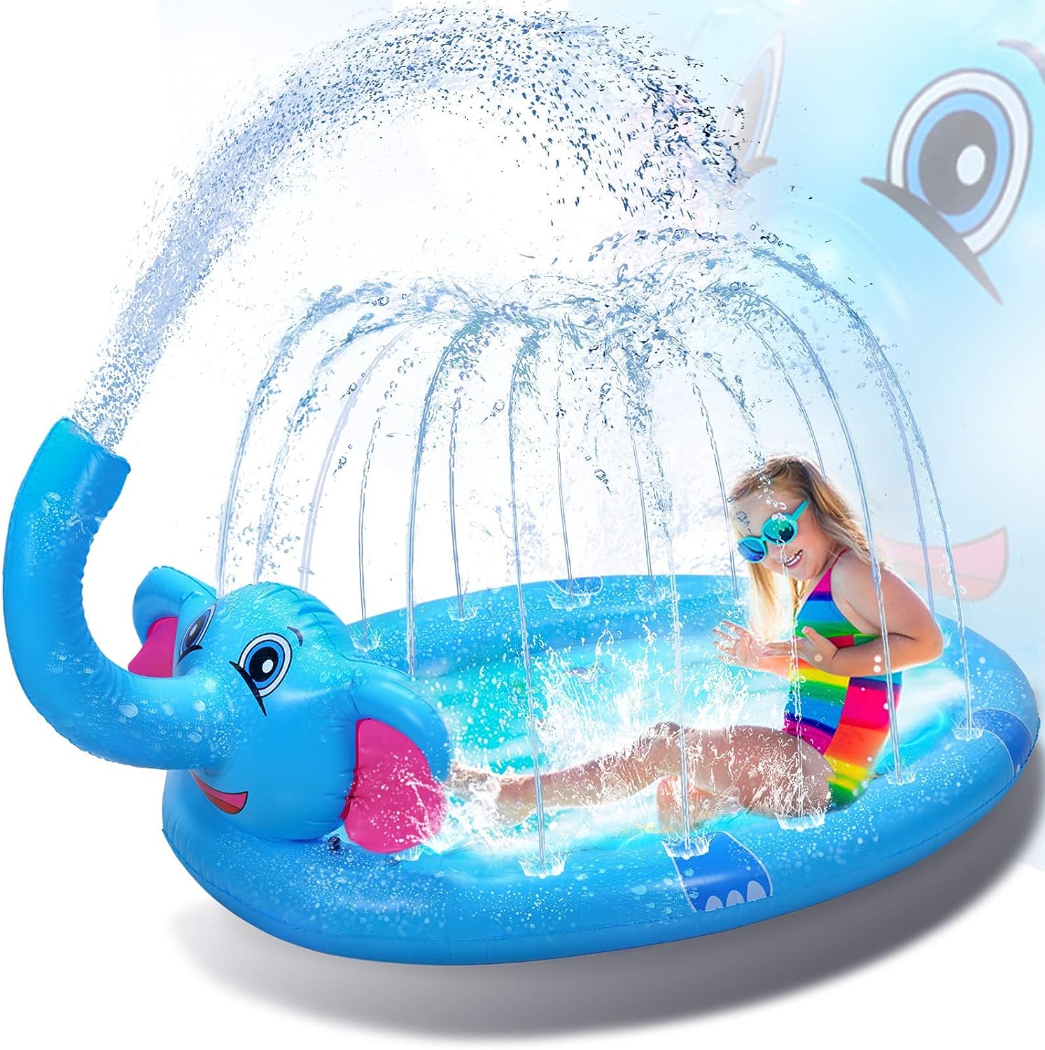 Thảm Bơm Hơi Phun Nước Chú Voi Con Water Elephant