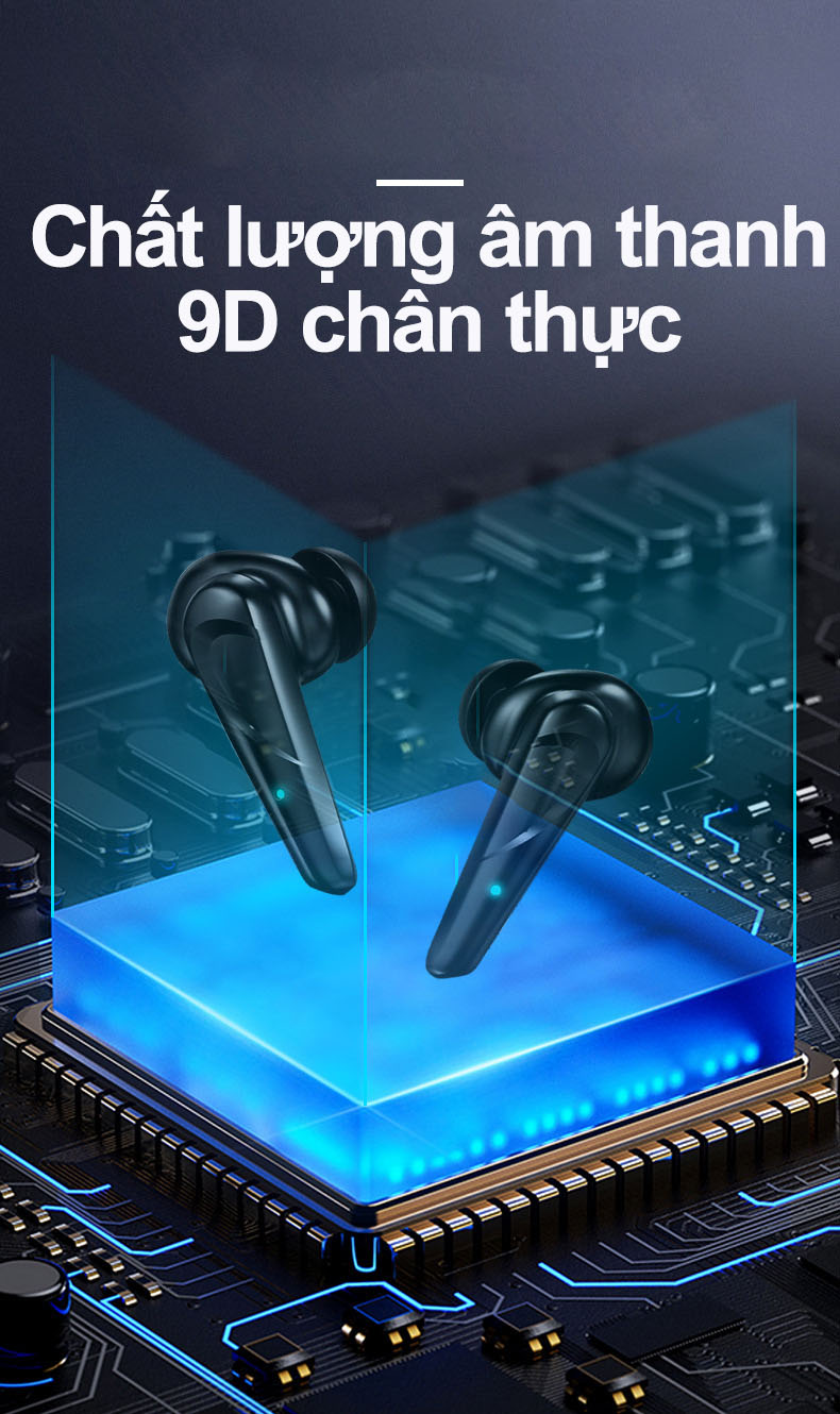 Tai Nghe Gaming Không Dây G11 FLOVEME - Phong cách game thủ - Bluetooth v5.0 - Chống nước tiêu chuẩn IPX5 - Micro đàm thoại - Hàng chính hãng