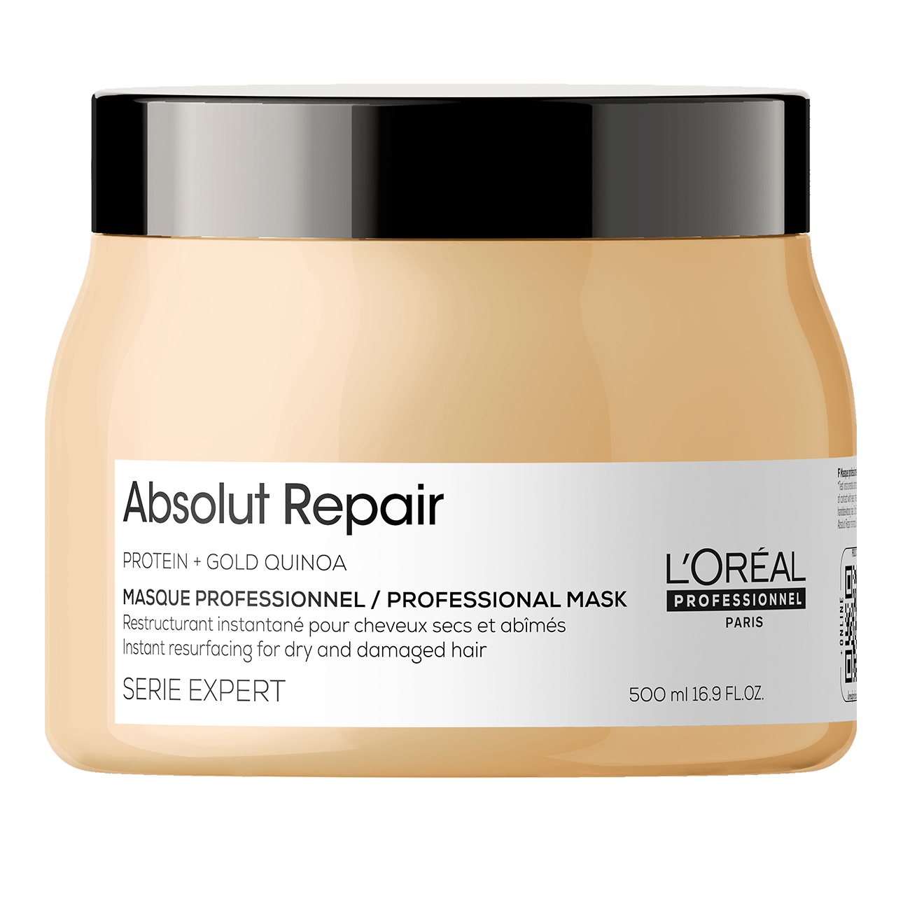 HẤP DẦU DIÊM MẠCH L'OREAL SERIE EXPERT ABSOLUT REPAIR PROFESSIONAL MASK 500ML- PHỤC HỒI MỀM MƯỢT TÓC (HŨ LỚN)