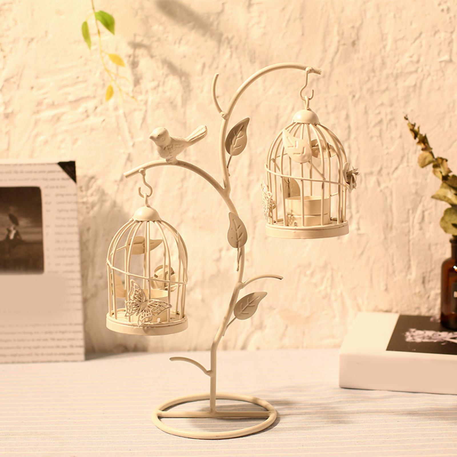 Birdcage Candle Holder Candlestick Holder Decorative Bird Cage Candle Stand Lantern Stand for Table Centerpiece Home Holidays Cafe Fireplace