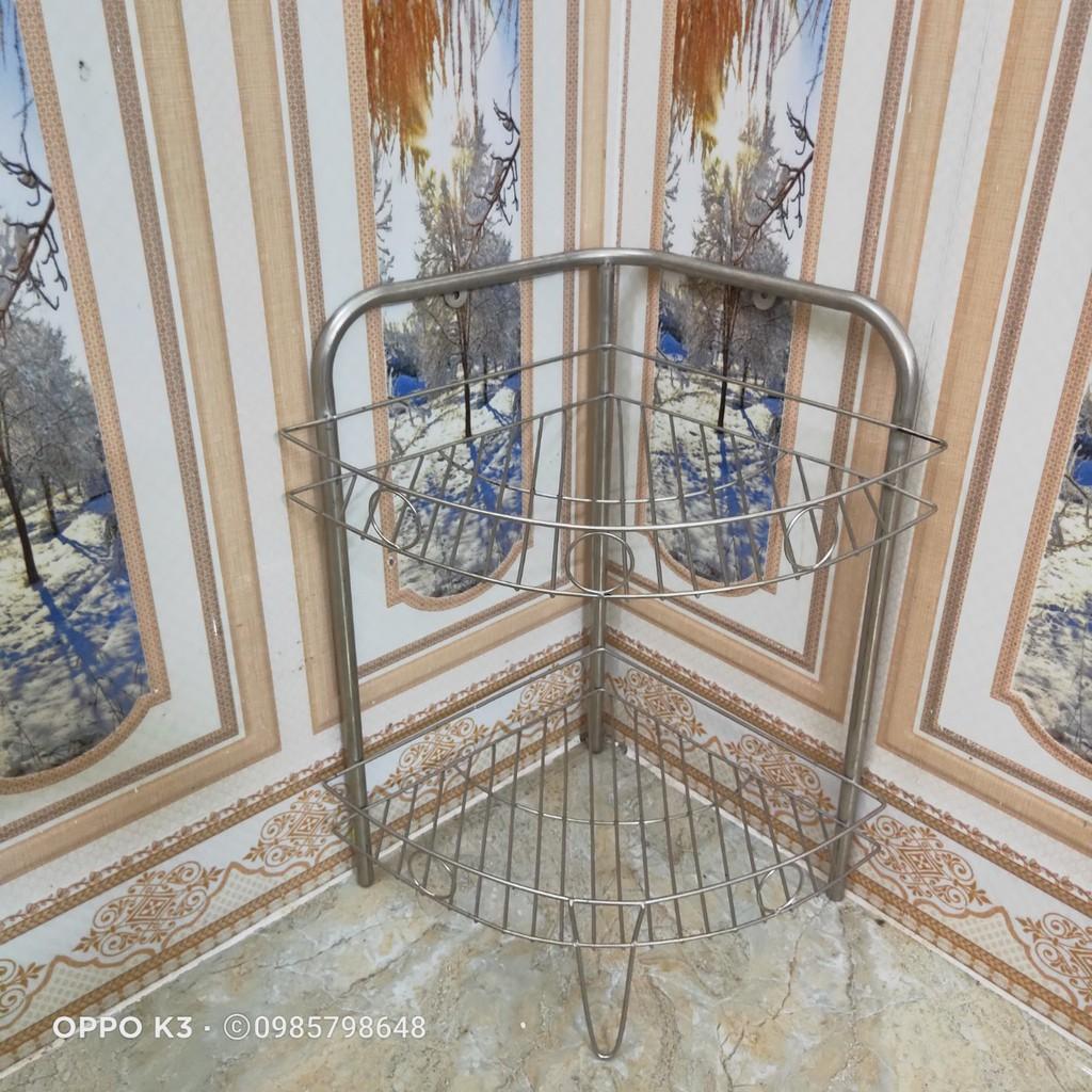 Kệ góc phòng Tắm nhà Bếp Inox 2 tầng