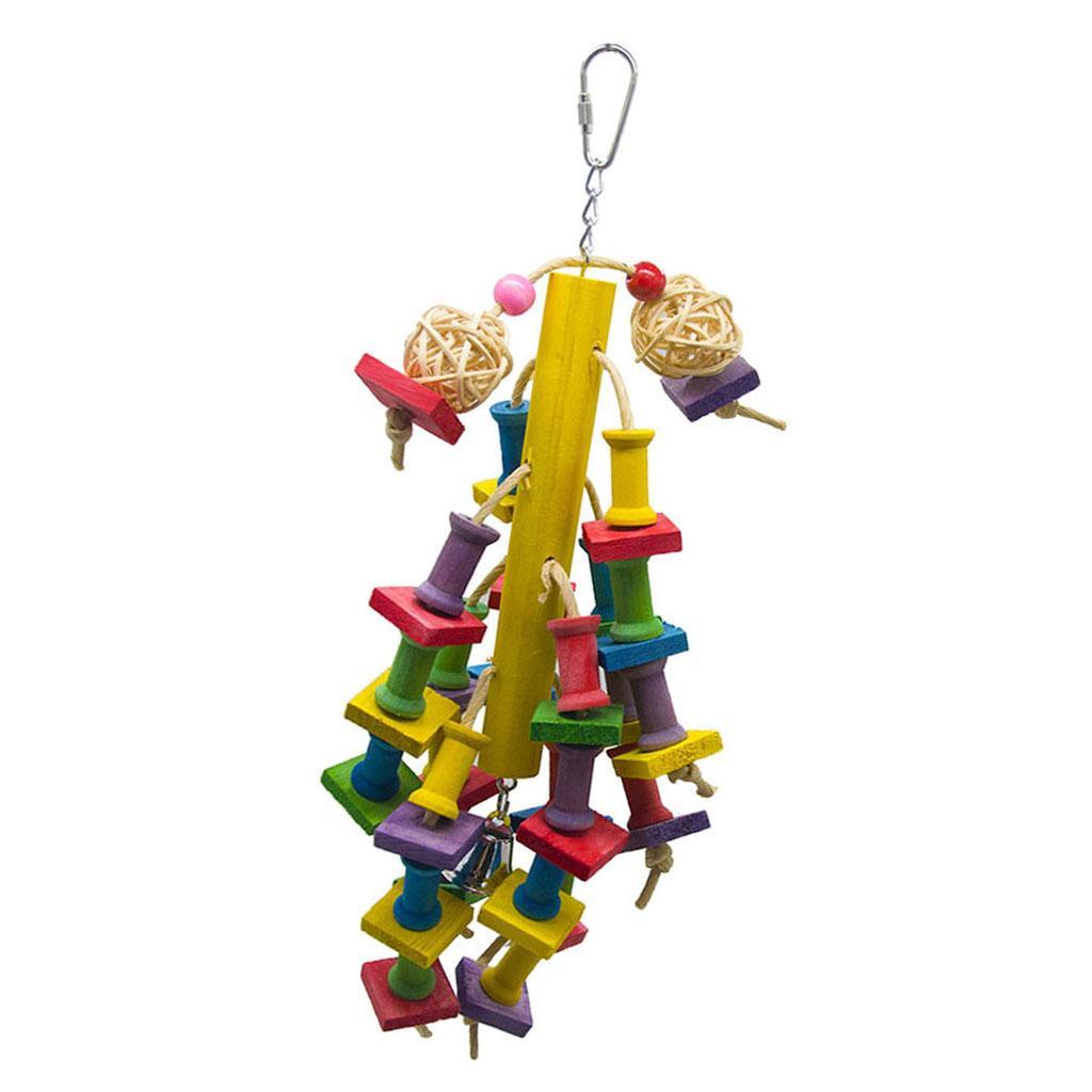 Pet Bird Parrot Chew Hanging Toy Swing Perches Block For Budgie Parakeet