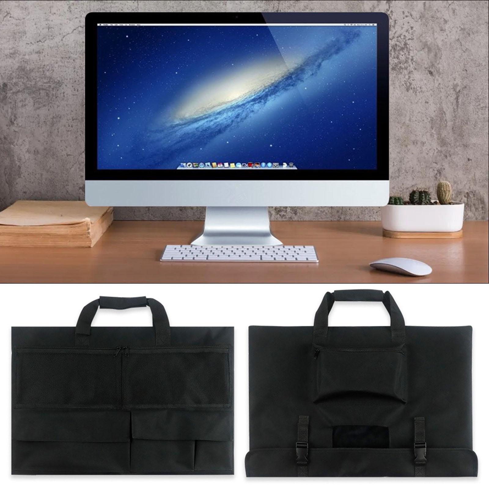 Travel Carrying Case 24 inch Screen Computer Screen Case, Anti Scratches Multiple Pockets Monitor Protective, for iMac Travel Laptops