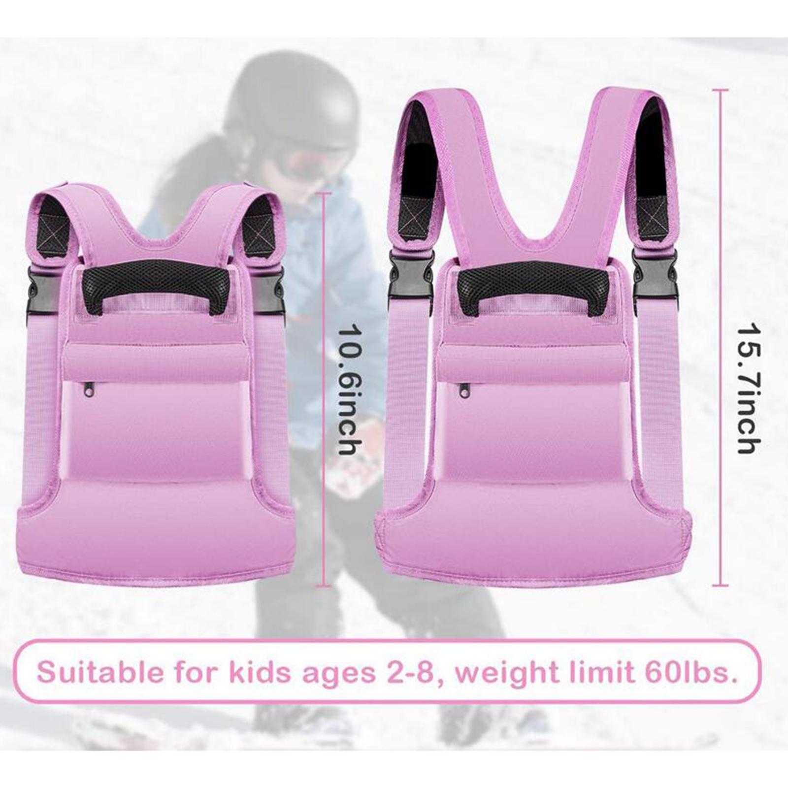 Kids Ski and Snowboard Harness Trainer Ski Halter Adjustable Shoulder Strap Ski Shoulder Harness Speed Control Boy and Girl Toddler