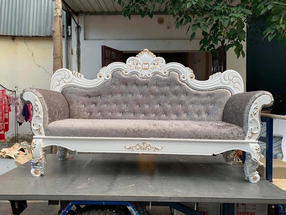 Sofa Tân Cổ Điển khung gỗ giá rẻ