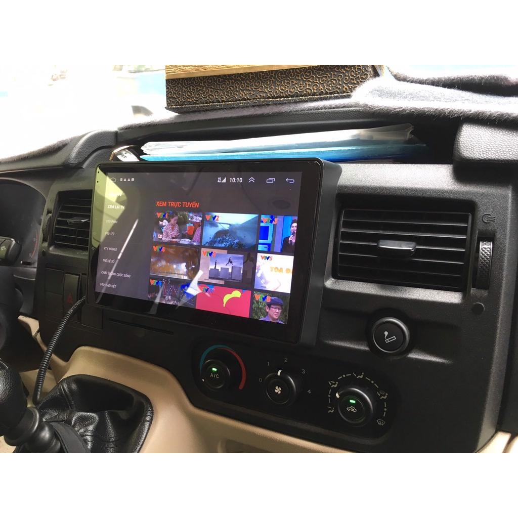 Mặt dưỡng màn hình android cho xe FORD TRANSIT kèm giắc theo xe không cần cắt nối tự lắp dễ dàng