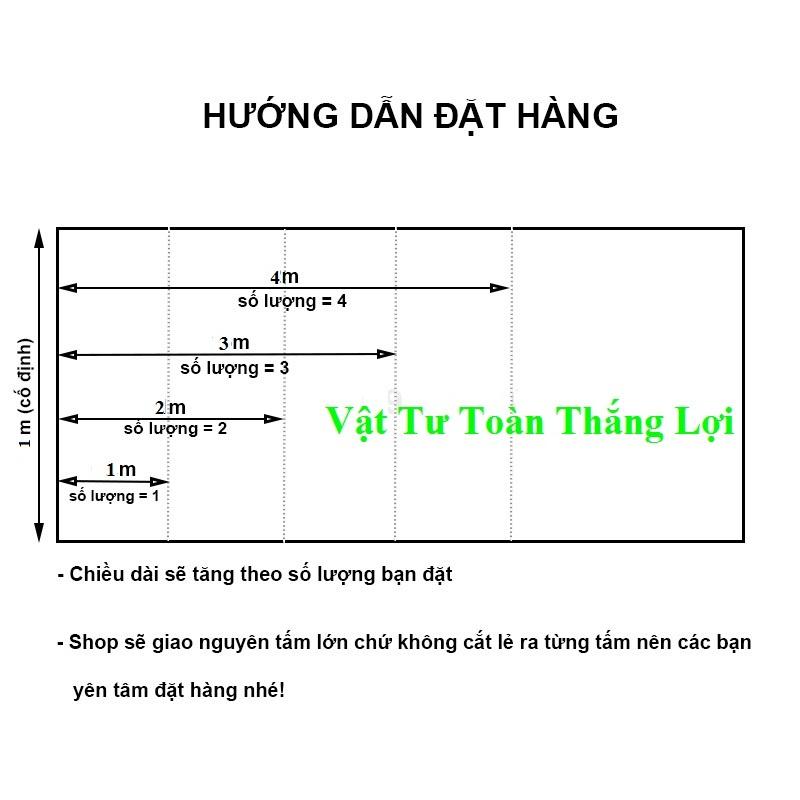 ( Khổ cao 1m x dày 8dem) Tôn nhựa lấy ánh sáng màu trắng mờ che nắng mưa đều được