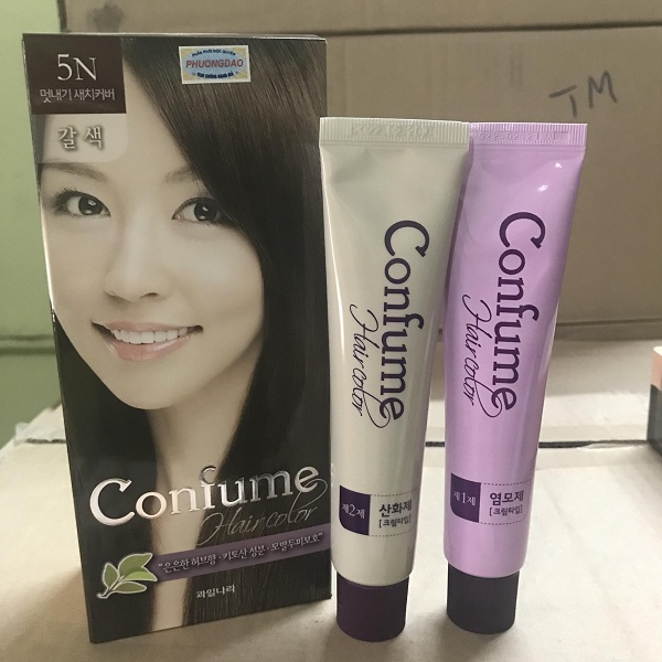 Nhuộm thảo dược phủ bạc thời trang (Hàn Quốc) Welcos confume hair color 5N 2 x 60g