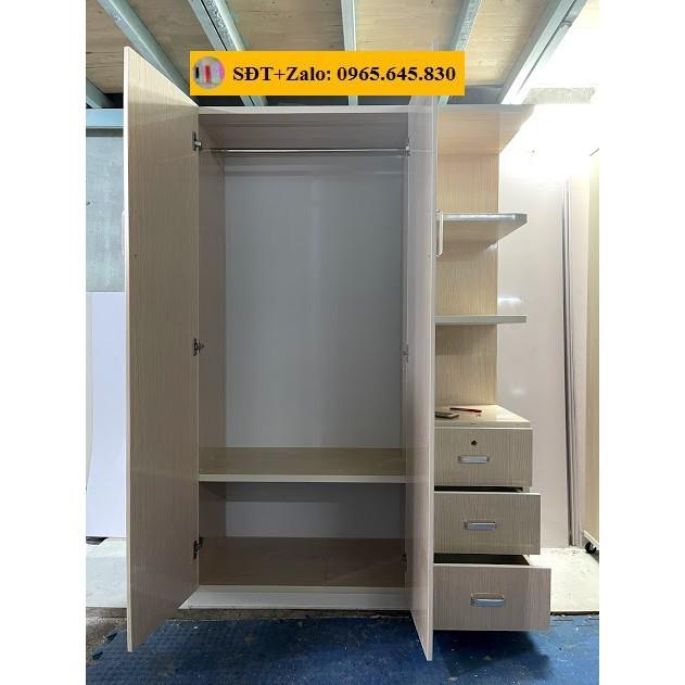 Tủ Nhựa Đài Loan 2 Cánh 1 Kệ Màu Gỗ Sồi 642