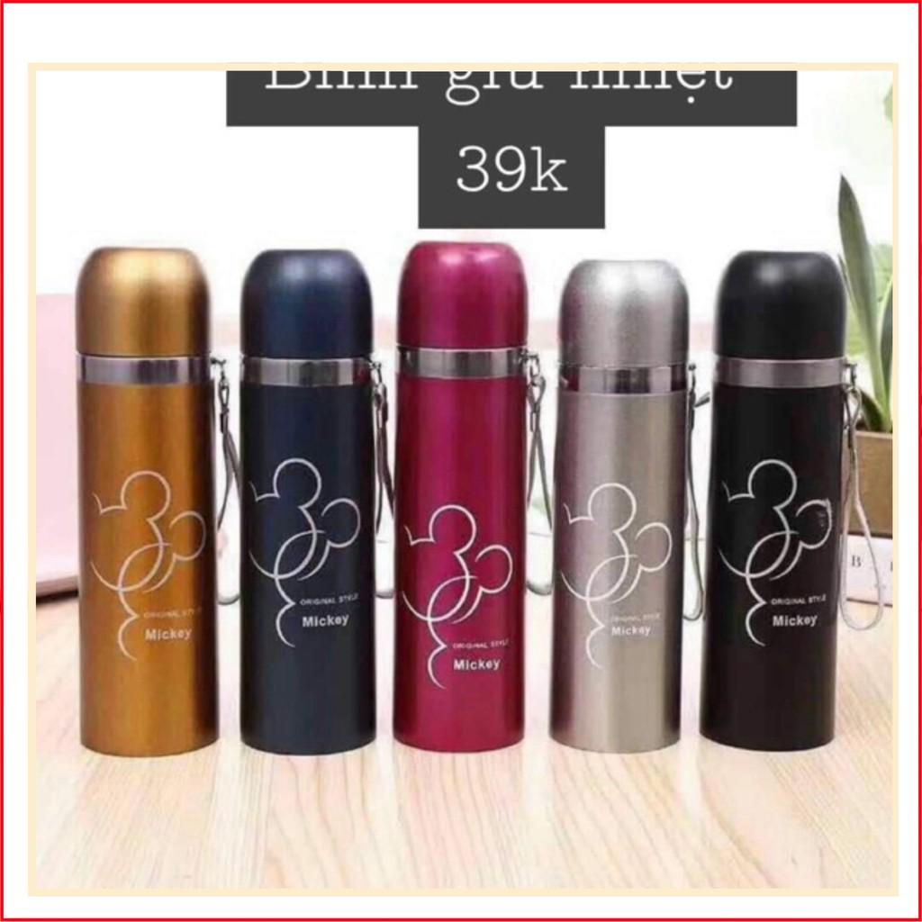 Bình giữ nhiệt 500ml hình in 1 màu Model22001 ly cốc cách nhiệt
