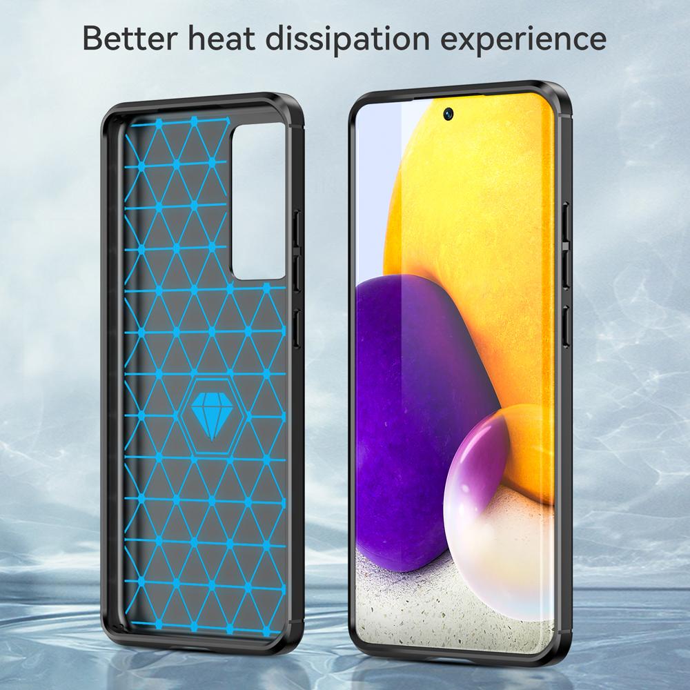 Ốp lưng cho Xiaomi 12 12X 12S silicone mềm Carbone phay xước chống sốc chống vân tay