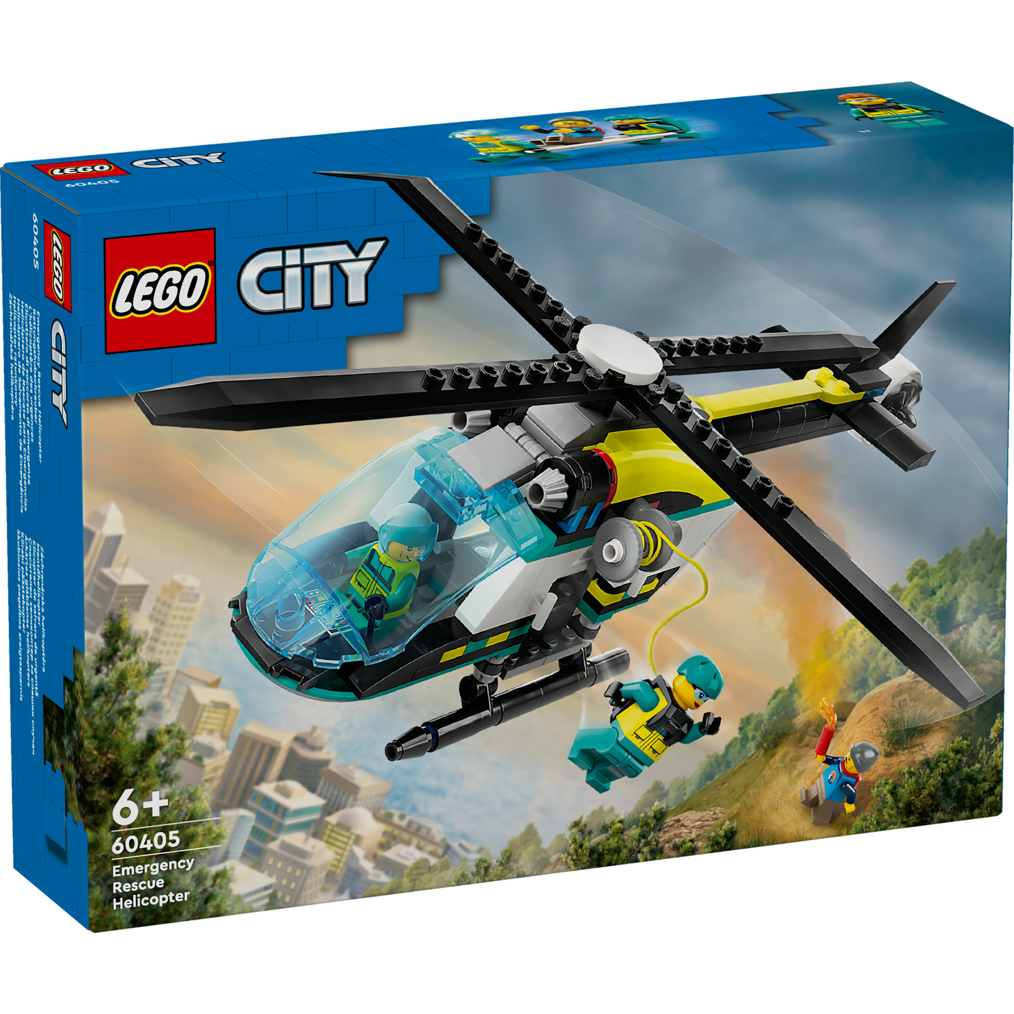 LEGO CITY 60405 Đồ chơi lắp ráp Trực thăng cấp cứu chuyên dụng (226 chi tiết)