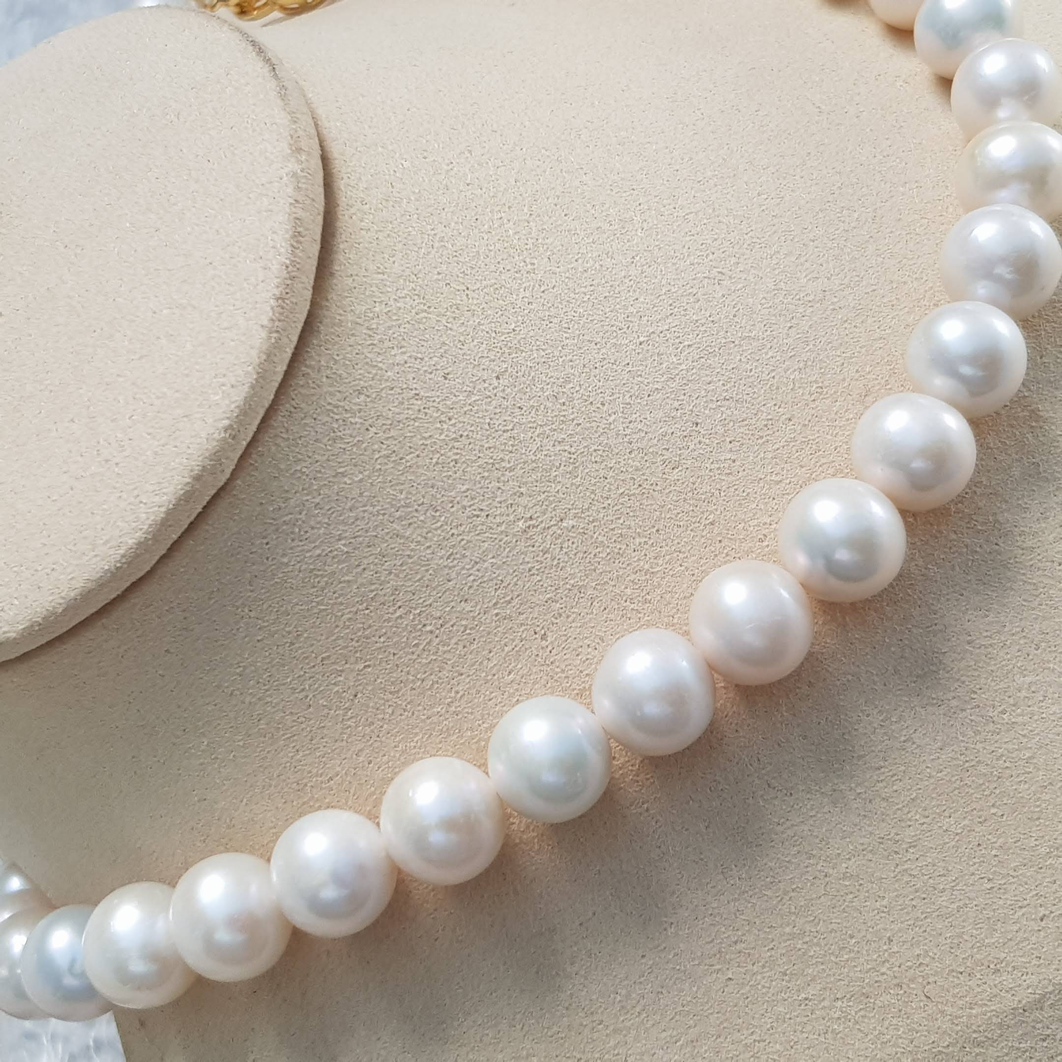 Chuỗi Vòng Cổ Ngọc Trai Cao Cấp - Chuỗi Đơn - Trang Sức Cô Tấm - MOON PEARL - COTAM0604 + Tặng Kèm Bông Tai Nụ Bạc KT2602