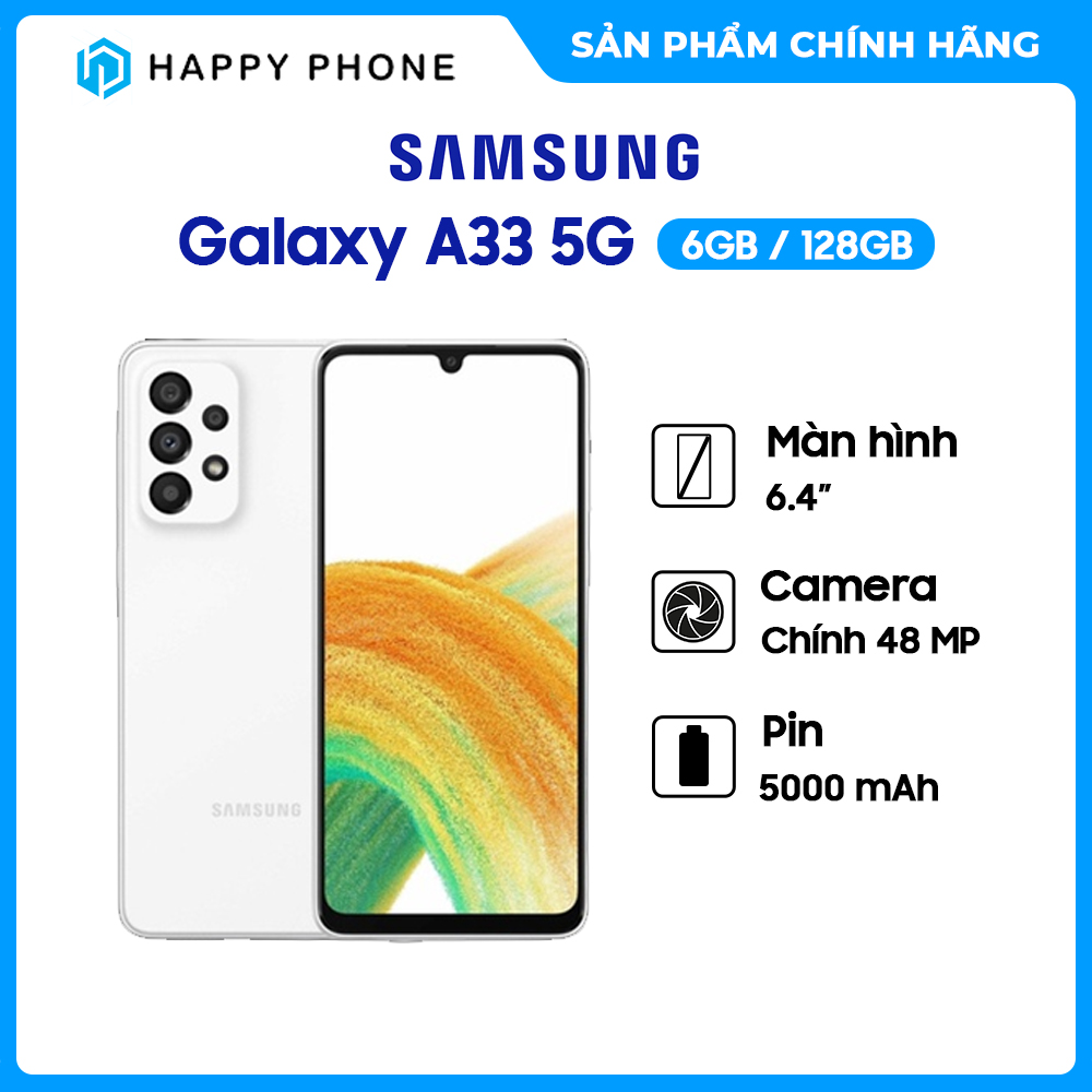 Điện Thoại Samsung Galaxy A33 5G  - Hàng Chính Hãng - Đã kích hoạt bảo hành điện tử