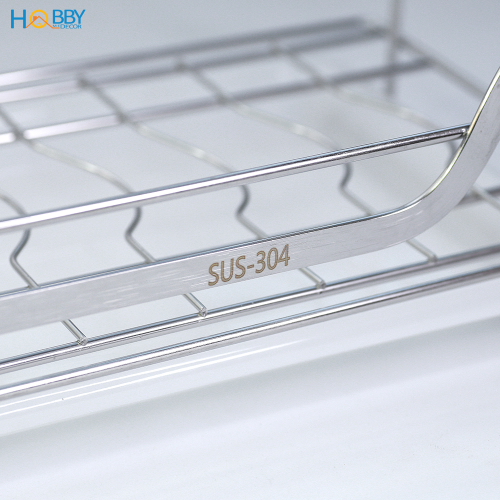 Kệ đựng chén dán tường nhà bếp Hobby Home Decor KCH Inox 304 không rỉ, kèm keo dán siêu dính