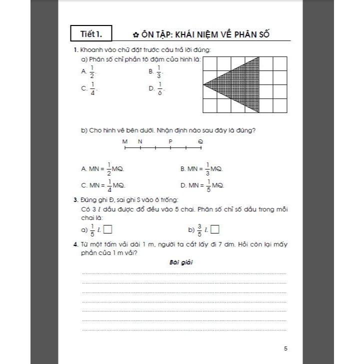 Sách - Vở Luyện Toán Lớp 5 - Tập 1 - Dùng Chung Các Bộ SGK Hiện Hành - Hồng Ân