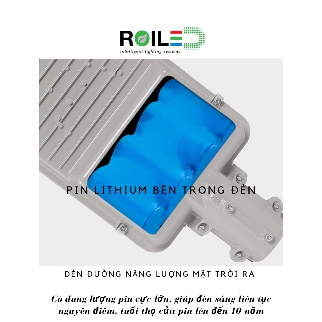 Đèn đường năng lượng mặt trời 200w ROILED RA200W siêu sáng trên 12h