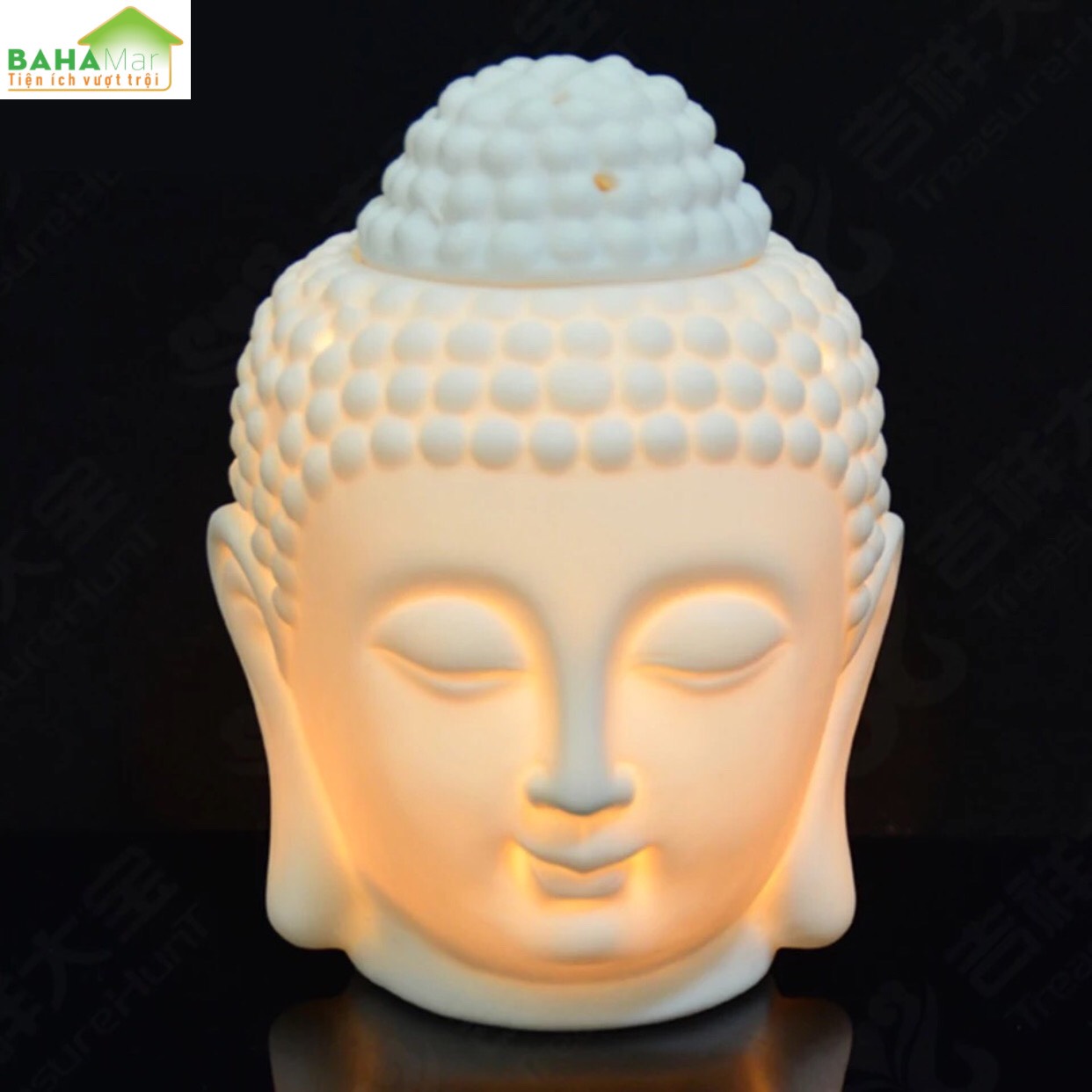 ĐẦU PHẬT ĐỐT NẾN XÔNG TINH DẦU BẰNG GỐM CAO CẤP - TRANG TRÍ NHÀ "BAHAMAR" sử dụng để trang trí nhà cửa và hương liệu. cho phép ánh sáng của nến tỏa sáng trong