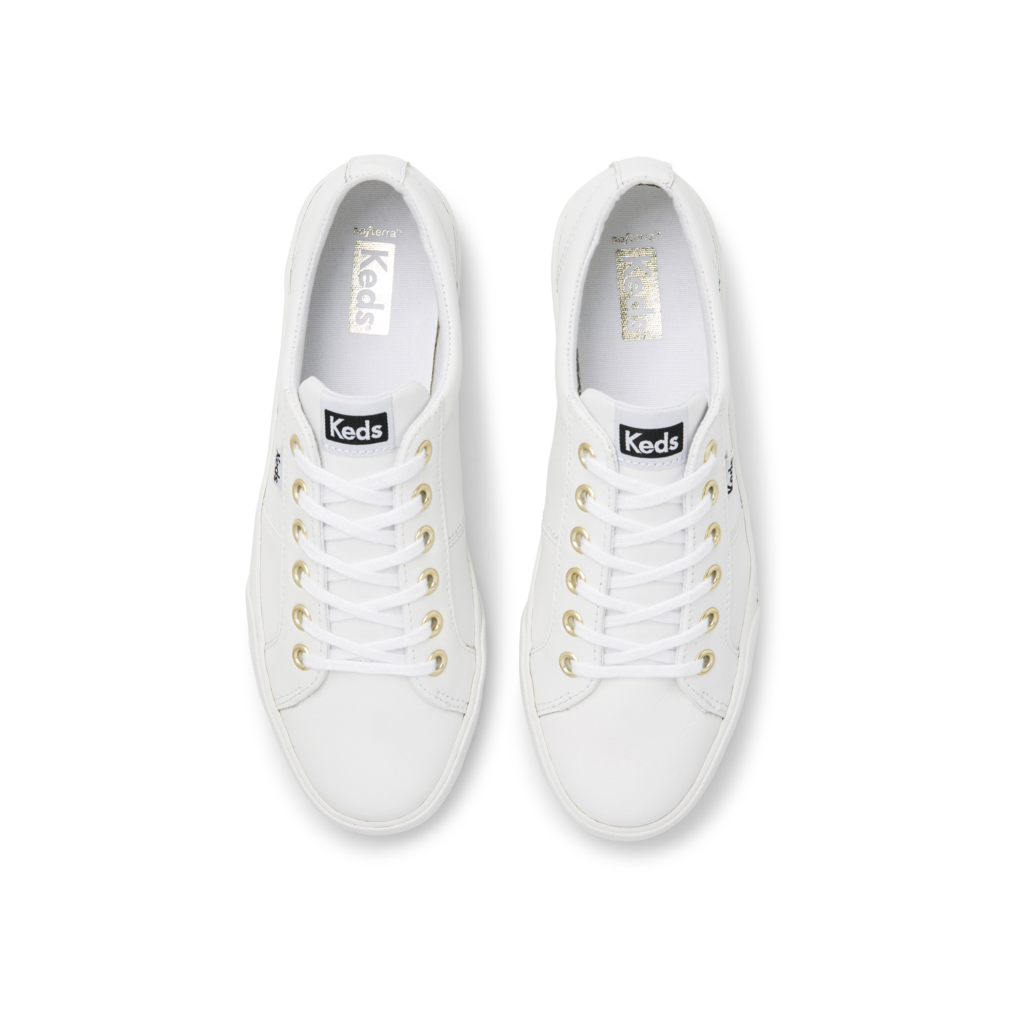 Giày Thể Thao Keds Nữ- Jump Kick Dou Leather White- KD064960