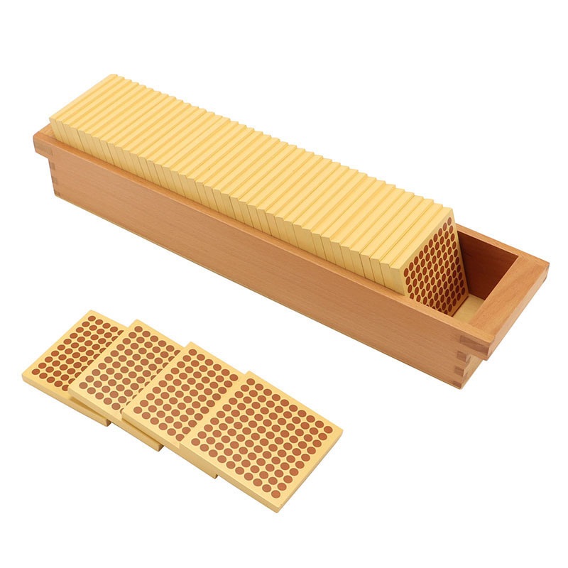 Khay đựng 45 khối 100 - Tray for 45 Wooden Hundred Squares