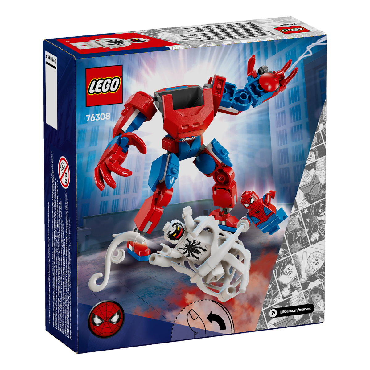 LEGO SUPERHEROES 76308 Đồ Chơi Lắp Ráp Robot Người Nhện Đại Chiến Antin-Venom (107 chi tiết)