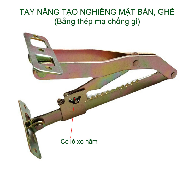 01 Tay nâng tạo nghiêng mặt bàn học, bàn làm việc, ghế, giường đa năng bằng thép dày mạ chống gỉ
