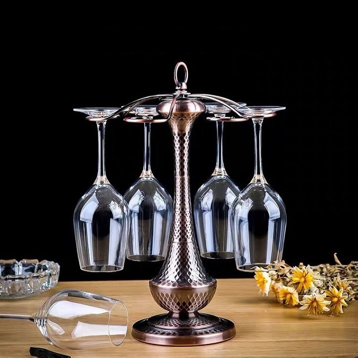 Giá treo ly màu đồng thân bầu siêu đẹp