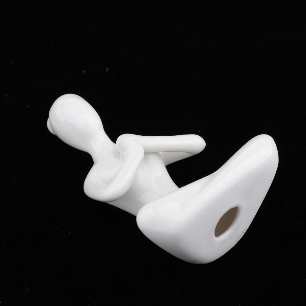 2X Ceramic Yoga Figure Ornament Statue Sculpture Zen Garden Desk Decor Style-02