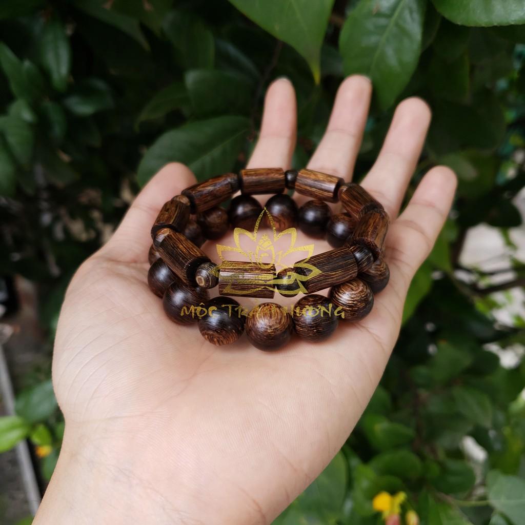 Vòng Tay Trầm Hương Hạt Tròn Đơn Sánh Chìm Tự Nhiên