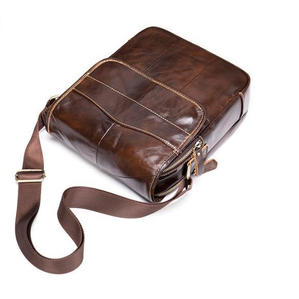 Cặp da nam, đeo chéo da bò cao cấp hàng hiệu sang trọng lịch lãm - C86