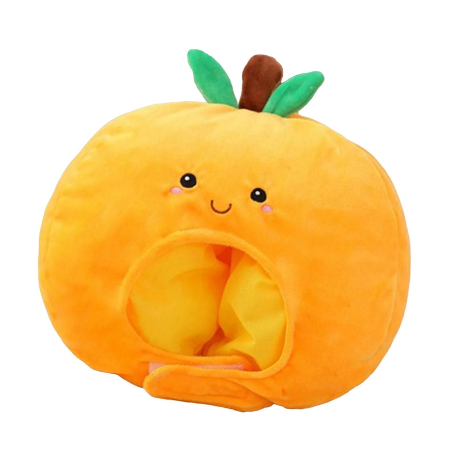 Plush Fruit Headgear Hat Plush Orange Birthday Photo Props Festival Costume Caps Adult