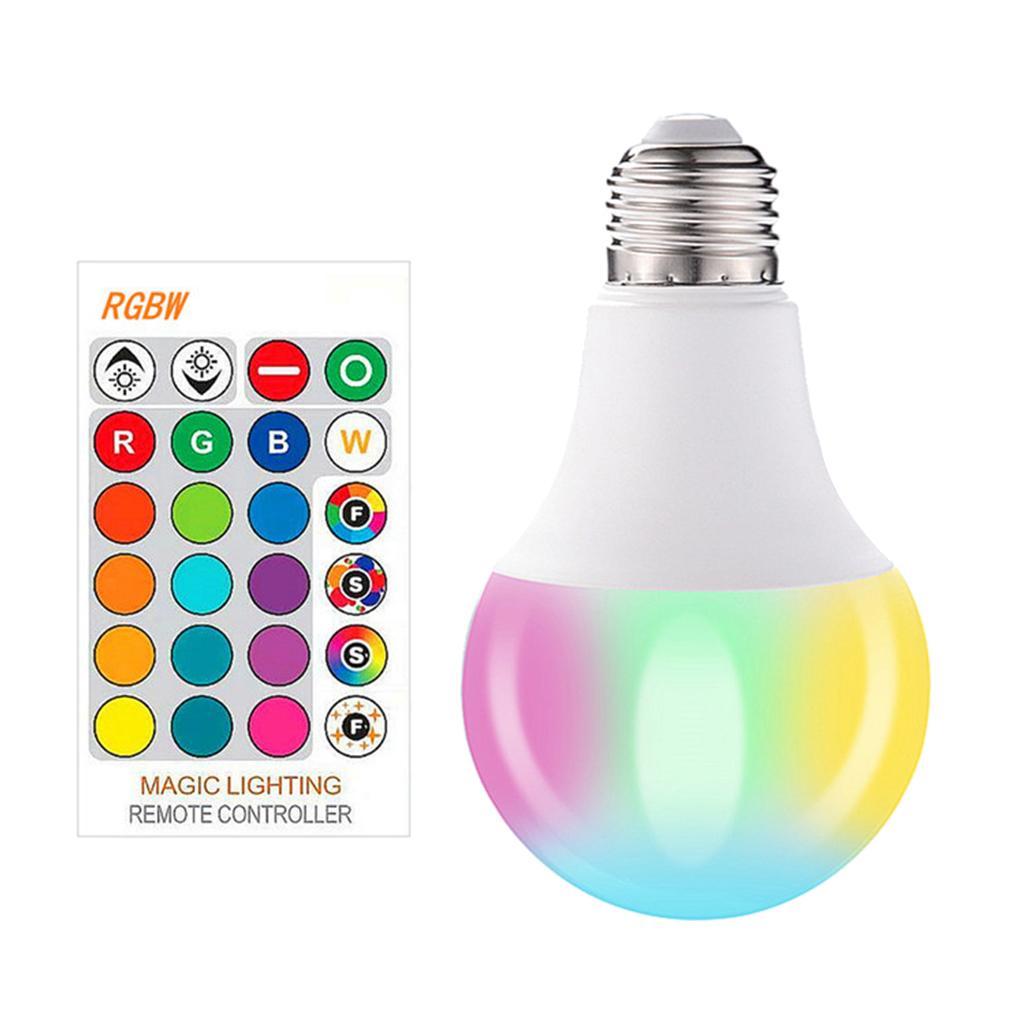 2X Color Changing Light Bulb RGB LED Light Bulbs 900LM Flood Mood Light A60