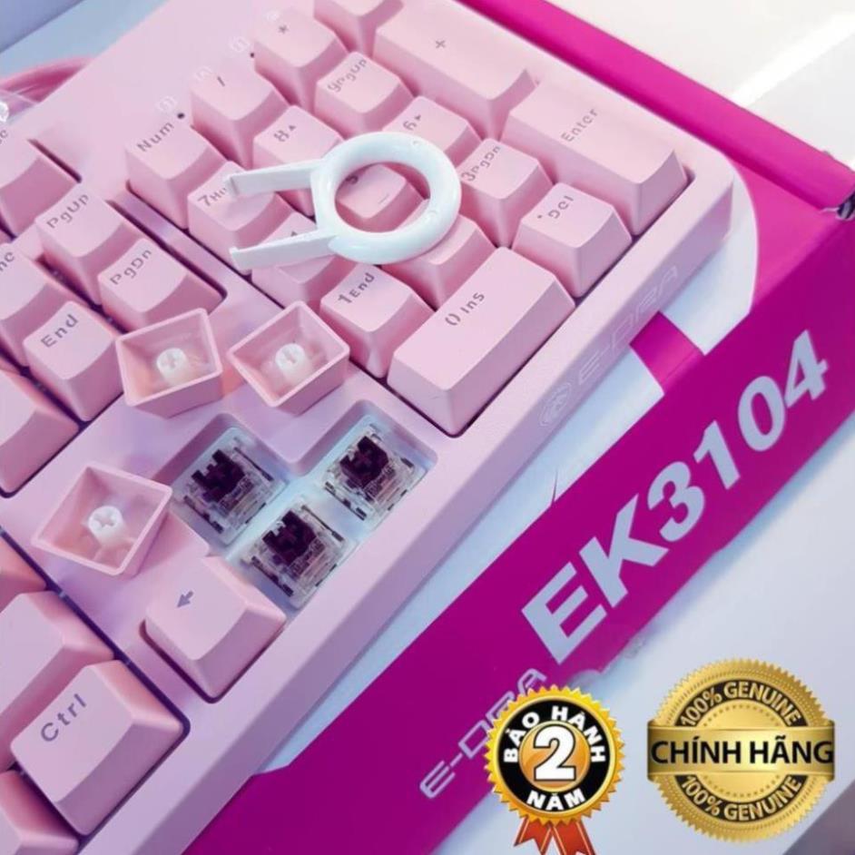 Bàn phím cơ E-DRA EK3104 Dream Pink Huano Switch 2021 - Blue/ Red/ Brown Switch  - Hàng Chính Hãng