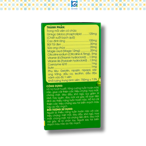 Viên uống tăng cường tuần hoàn máu não GINKO BRAIN 120