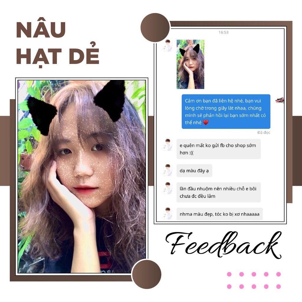 Thuốc Nhuộm Tóc Màu NÂU HẠT DẺ Không Tẩy