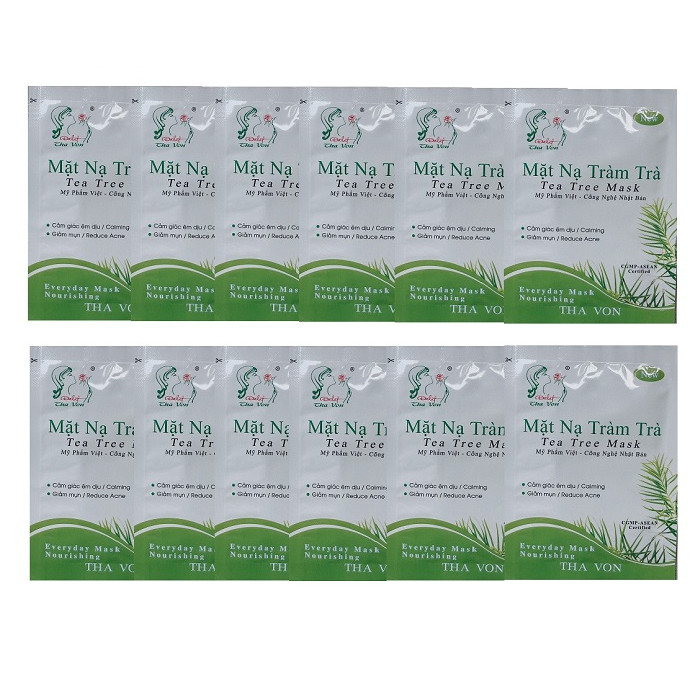 Bộ 12 Mặt Nạ Trà Tràm Tea Tree Mask Tha Von