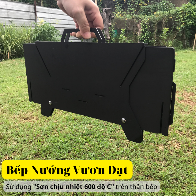 Bếp nướng than BBQ lắp ghép | Có khay hứng tro | Kích thước 40x30cm