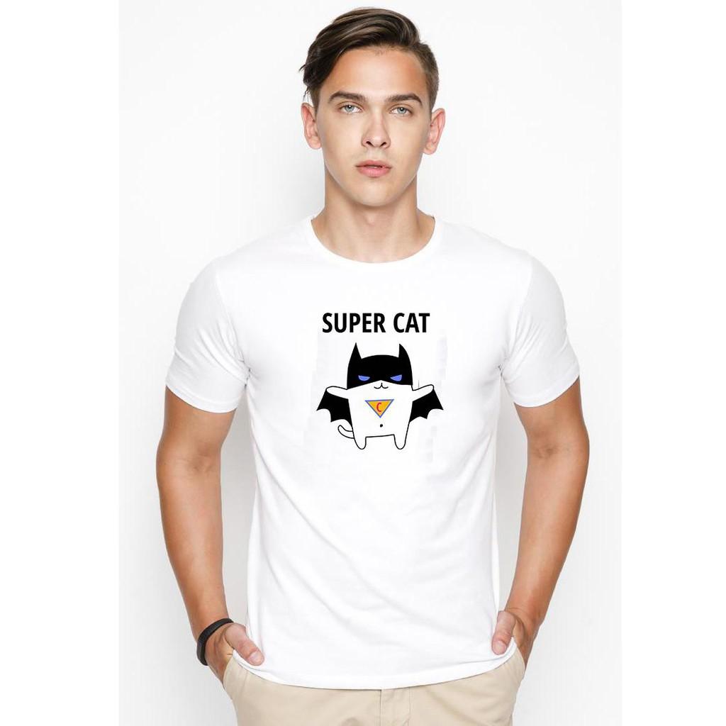 Áo thun nam in hình Super Cat cao cấp