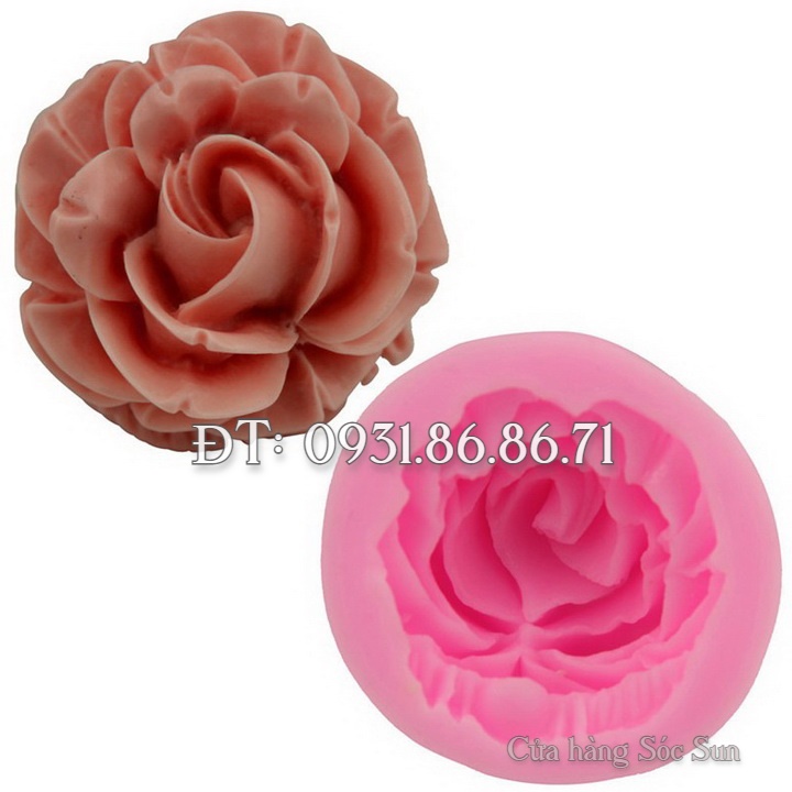 Khuôn silicon hoa hồng xoáy - Mã số 1259