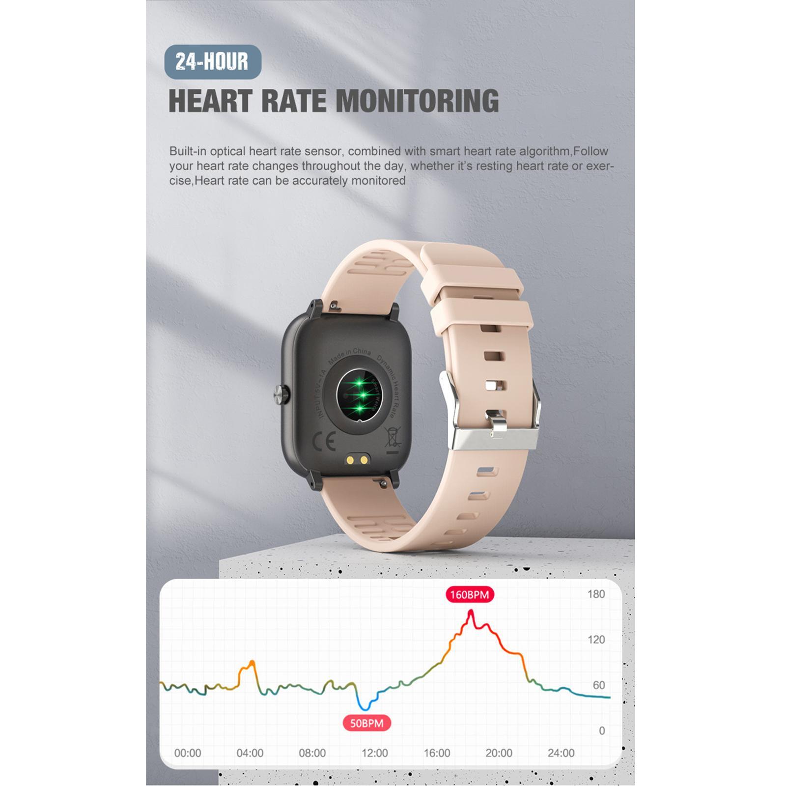 Smart Watch Blood Pressure Monitor Bracelet Wristband Pink