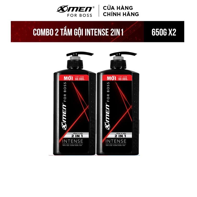 Combo 2 Tắm Gội X-Men for Boss Intense 2in1 650g