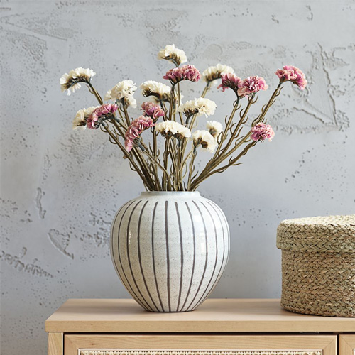 Hoa trang trí | JYSK Ralf | nhựa PE/polyester | hồng/trắng | C62cm