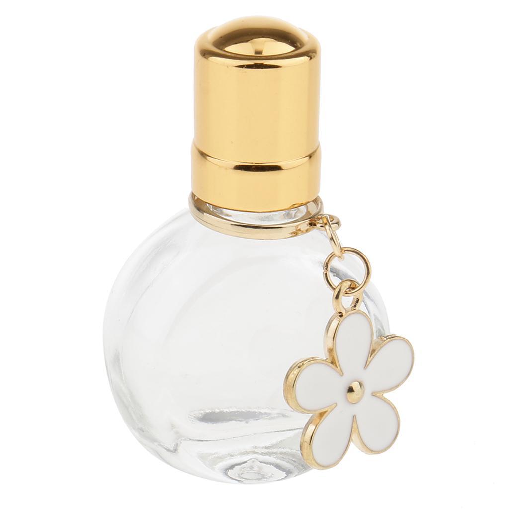 4X 10ml Glass Perfume Essential Oil Bottles Mini Round Aroma Sample Vials
