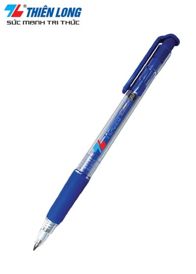 Bộ 4 Bút Bi Thiên Long TL-025 Grip - Màu Xanh - Mực Xanh