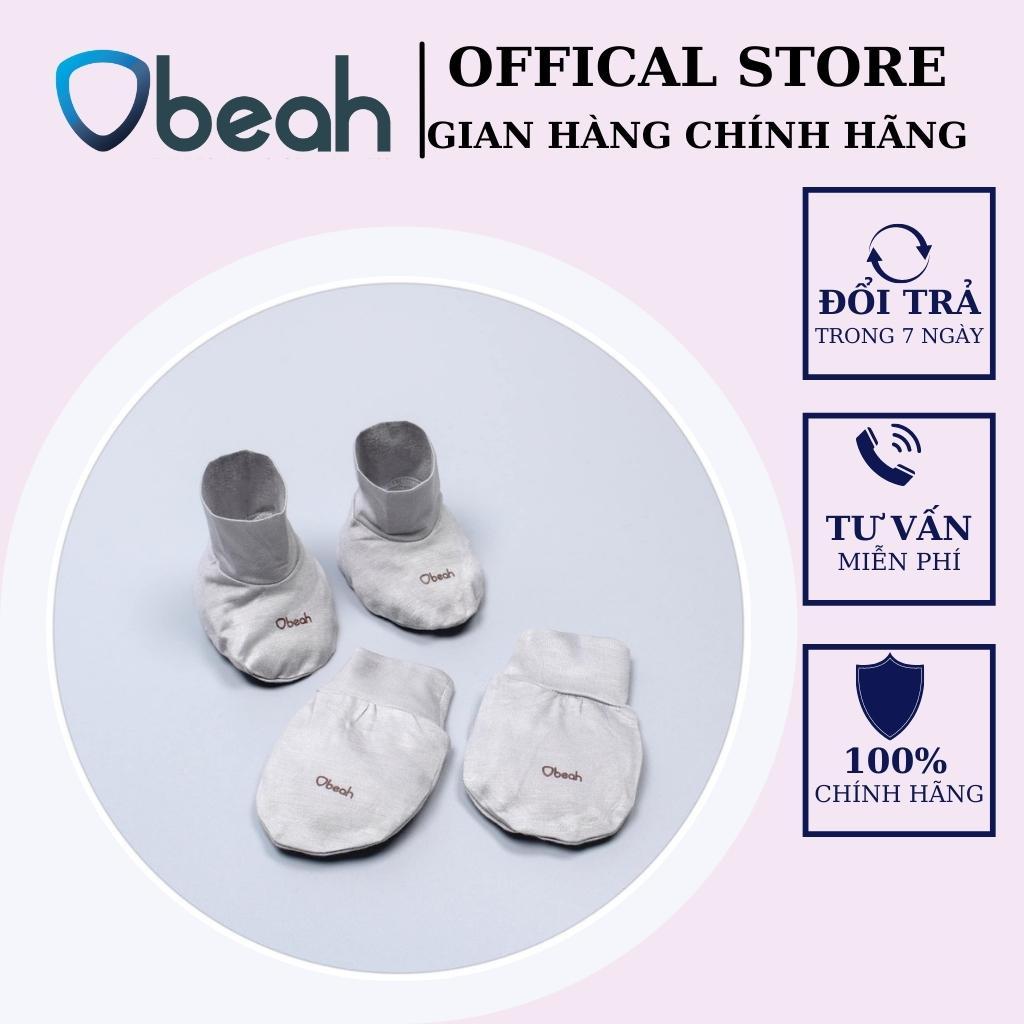 bao tay và bao chân sơ sinh, chất liệu petit mềm mại tạo cho bé cảm giác dễ chịu Obeah cho bé sơ sinh Full 5 màu