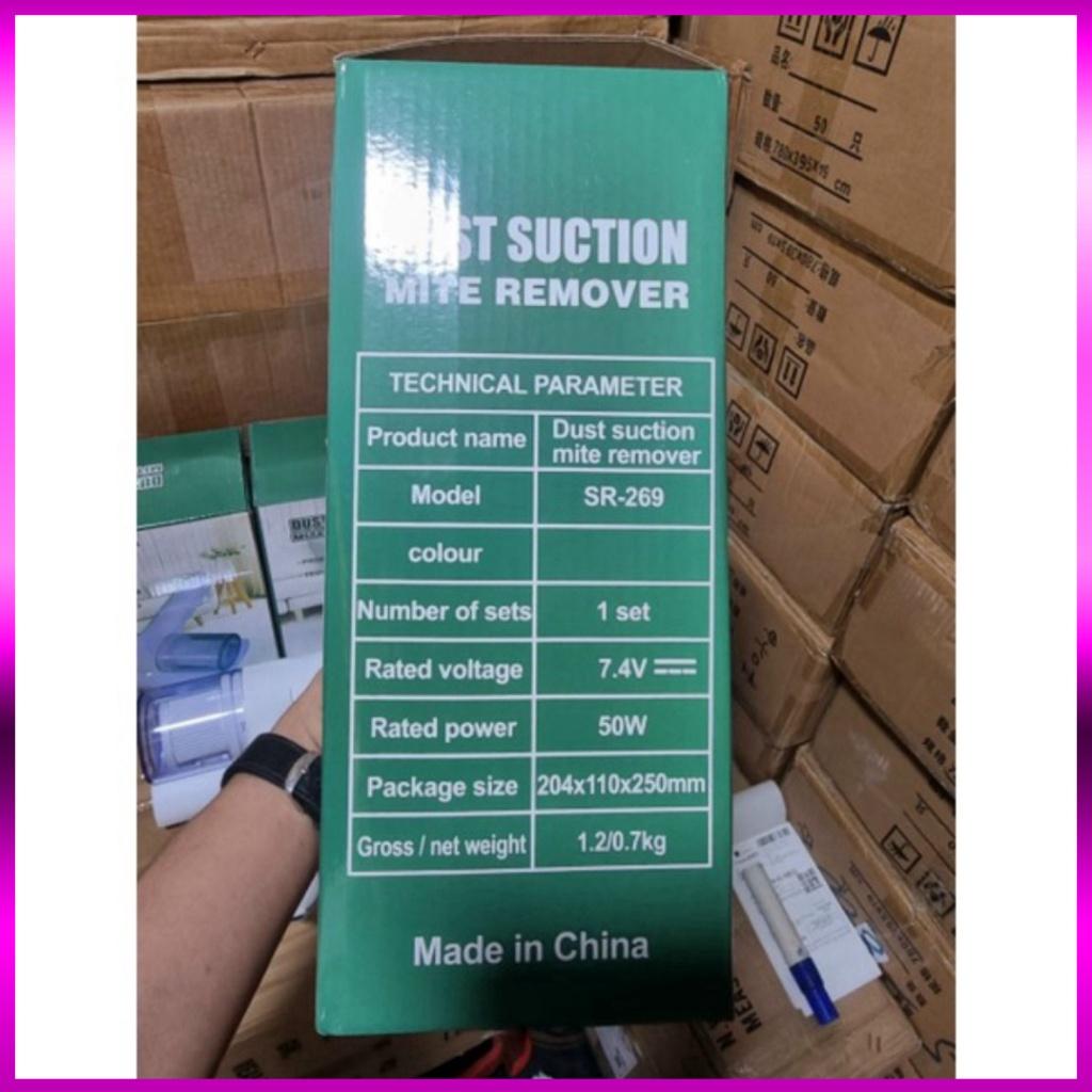 Máy hút bụi giường đệm SR-269, Máy hút bụi mini cầm tay không dây diệt khuẩn UV