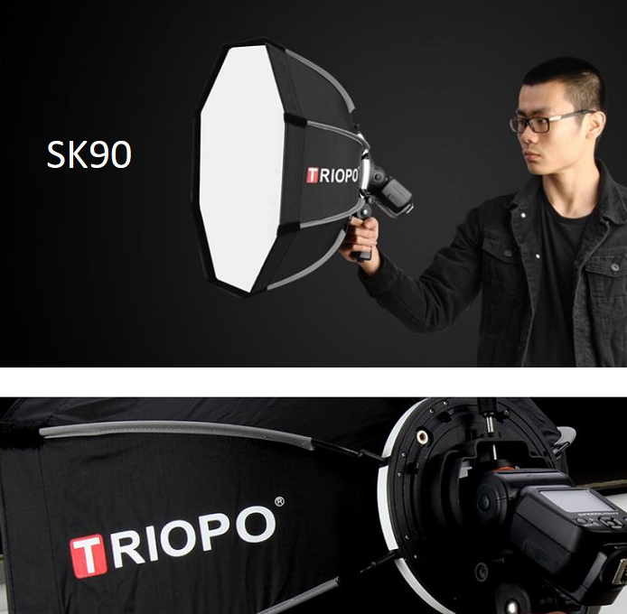 SOFTBOX BÁT GIÁC TRIOPO KS90 CHO ĐÈN FLASH SPEEDLITE HÀNG CHÍNH HÃNG