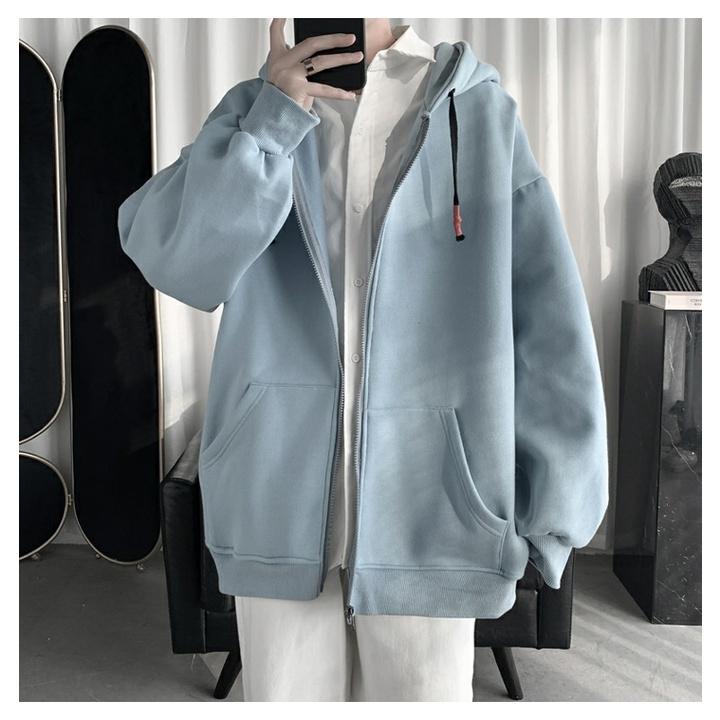 Áo Hoodie nam nữ, áo nỉ có khoá kéo chất liệu cao cấp from rộng phong cách Hàn Quốc